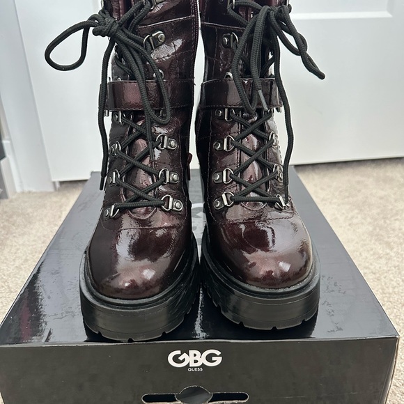 GBG Guess Dark Purple Booties - Sz 8 - Picture 2 of 7